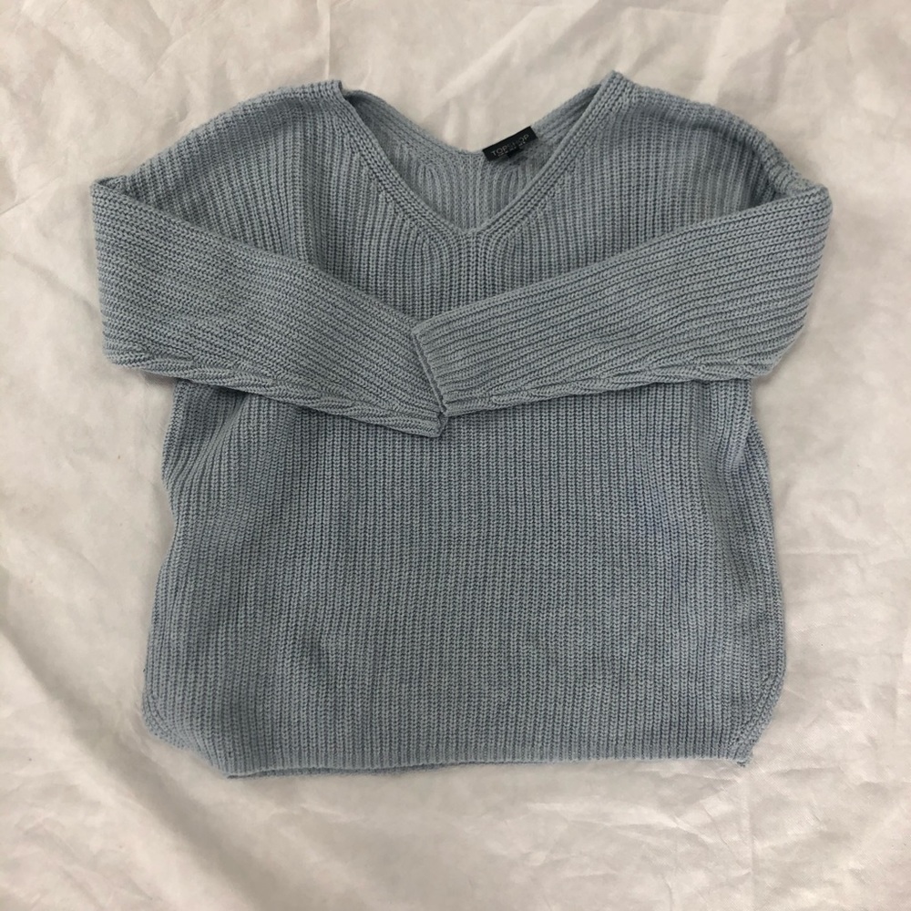 Topshop Blue Knit sweater Sz 4